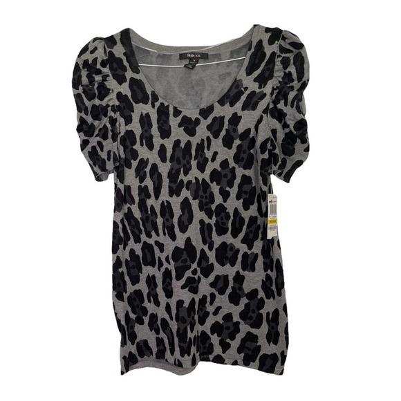 Style & Co. Tops - Style & Co Animal Print Knit Shirt Blouse NWT Sz M